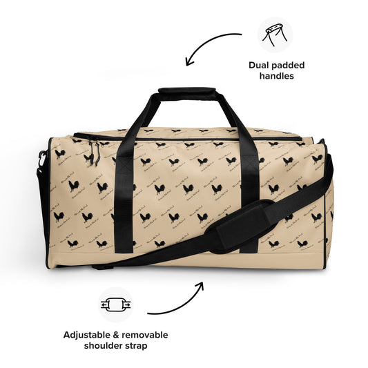 BLACK COCK TITF Champagne Gamefowl Rooster Duffle Bag