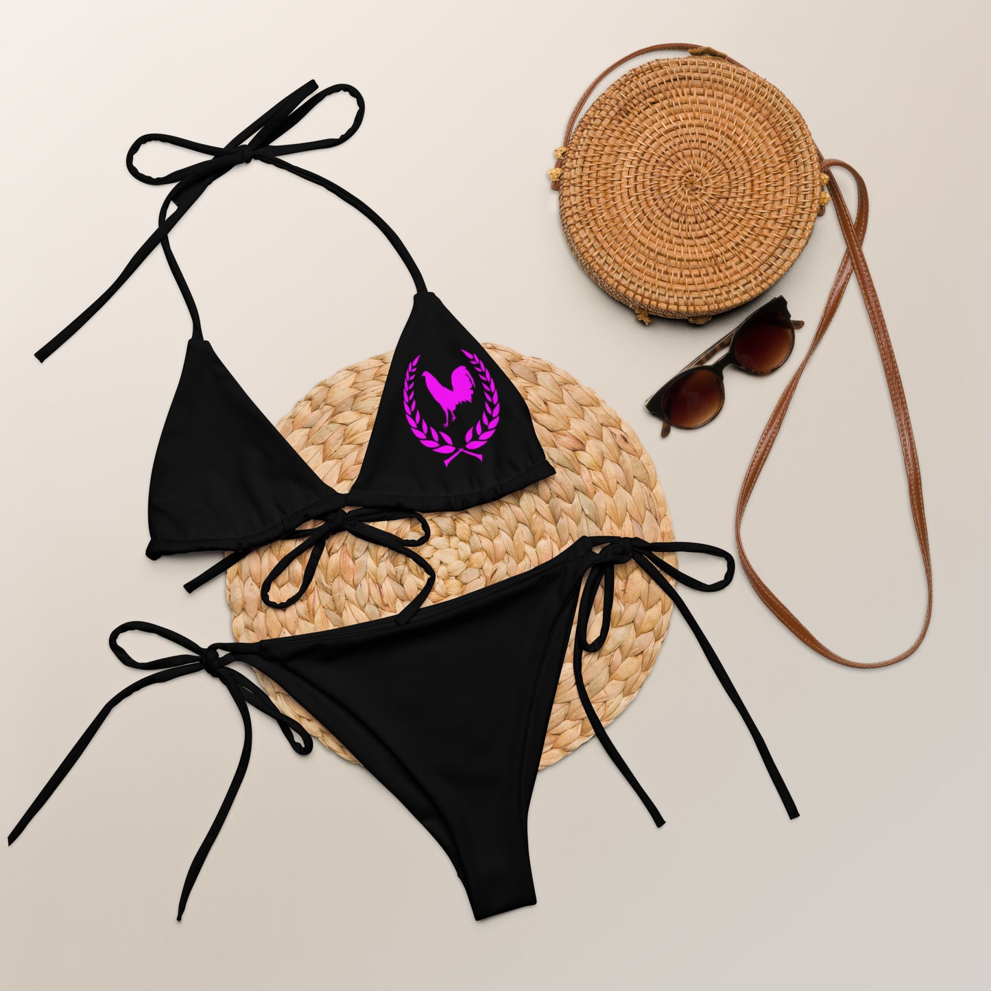 VS Pink Left Crescent LOVE FOWL Gamefowl 2-Piece Bikini