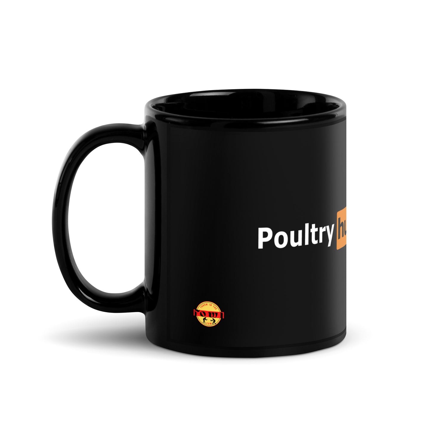 POULTRY HUB Golden Gamefowl Black Glossy Mug