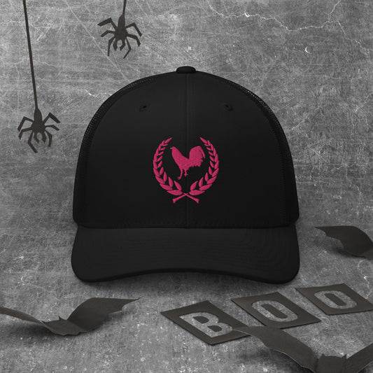 VS Pink Crescent LOVE FOWL Trucker Hat