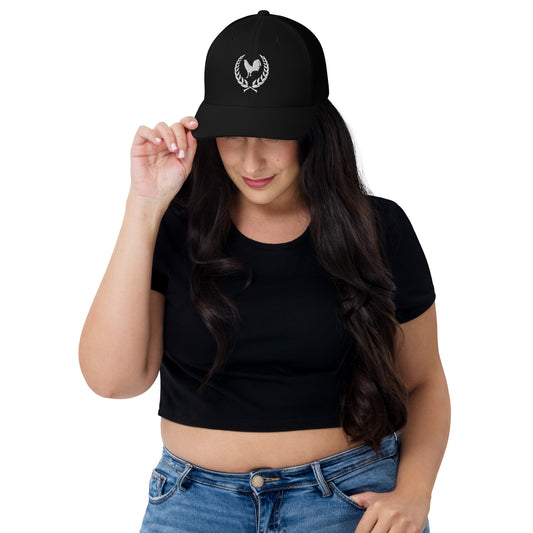 VS White Crescent LOVE FOWL Trucker Cap