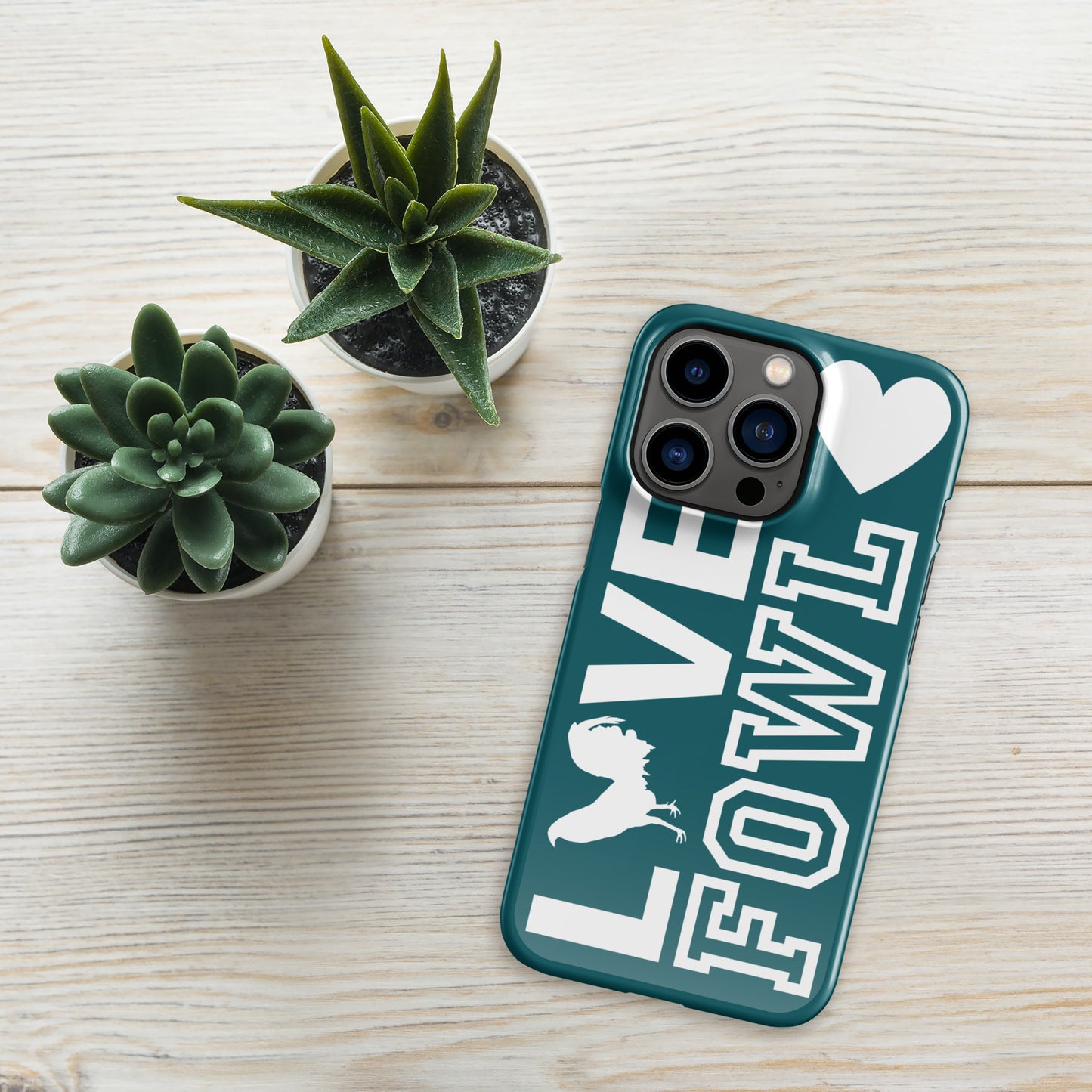 VS LOVE FOWL White and Sherpa Blue Snap Gamefowl Case for iPhone®