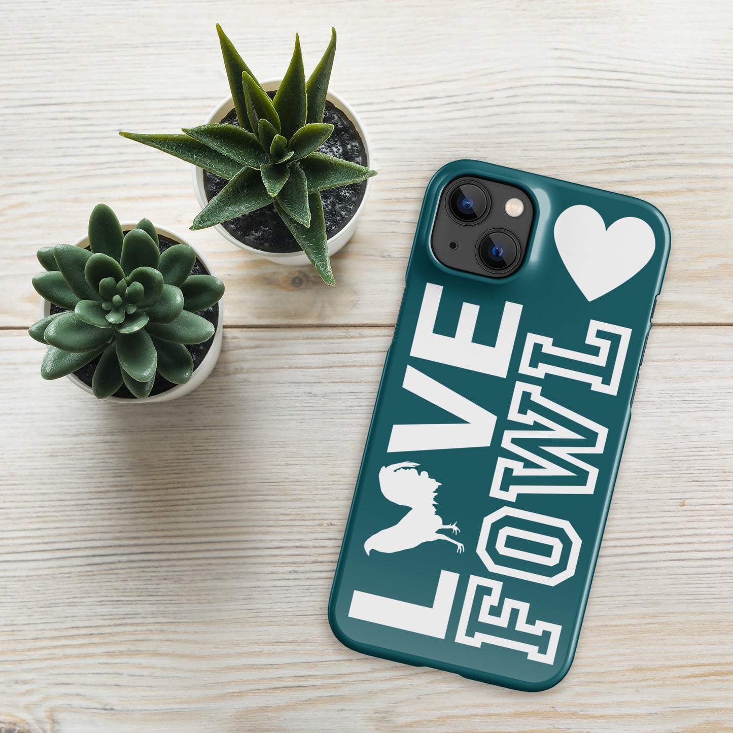 VS LOVE FOWL White and Sherpa Blue Snap Gamefowl Case for iPhone®