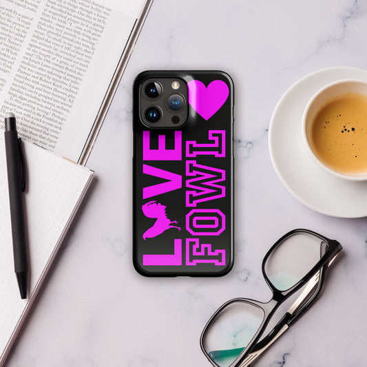 VS LOVE FOWL Pink and Black Gamefowl Snap Case for iPhone®