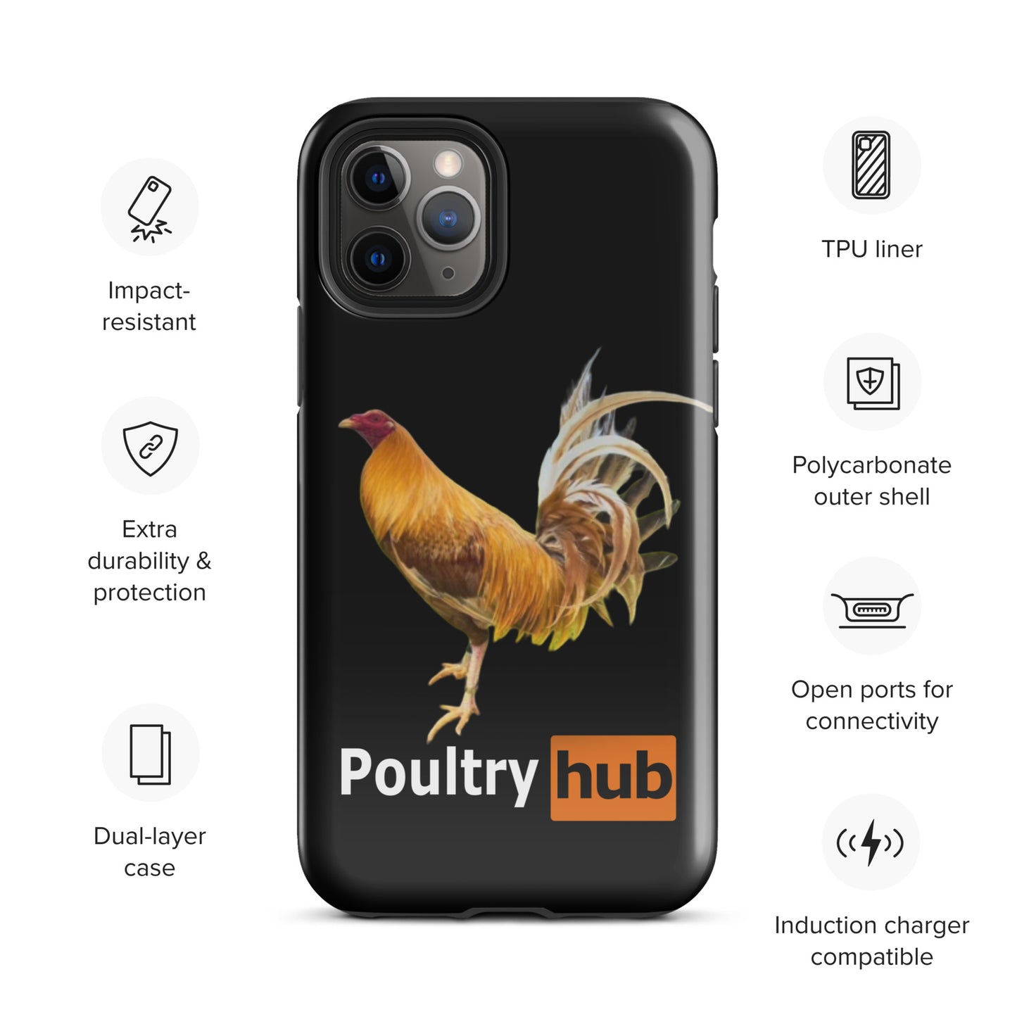 POULTRY HUB Golden Gamefowl Tough Case for iPhone®