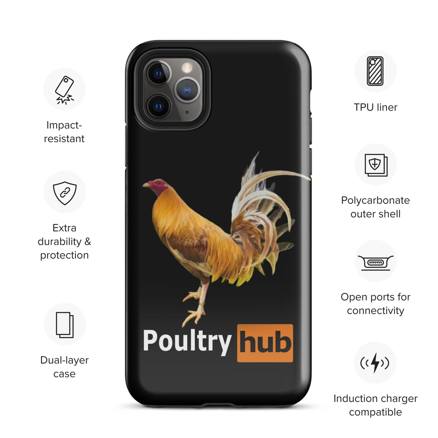 POULTRY HUB Golden Gamefowl Tough Case for iPhone®