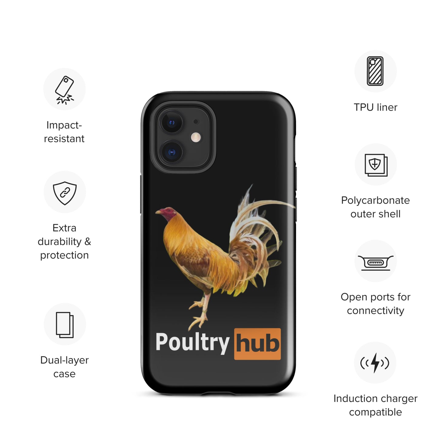 POULTRY HUB Golden Gamefowl Tough Case for iPhone®