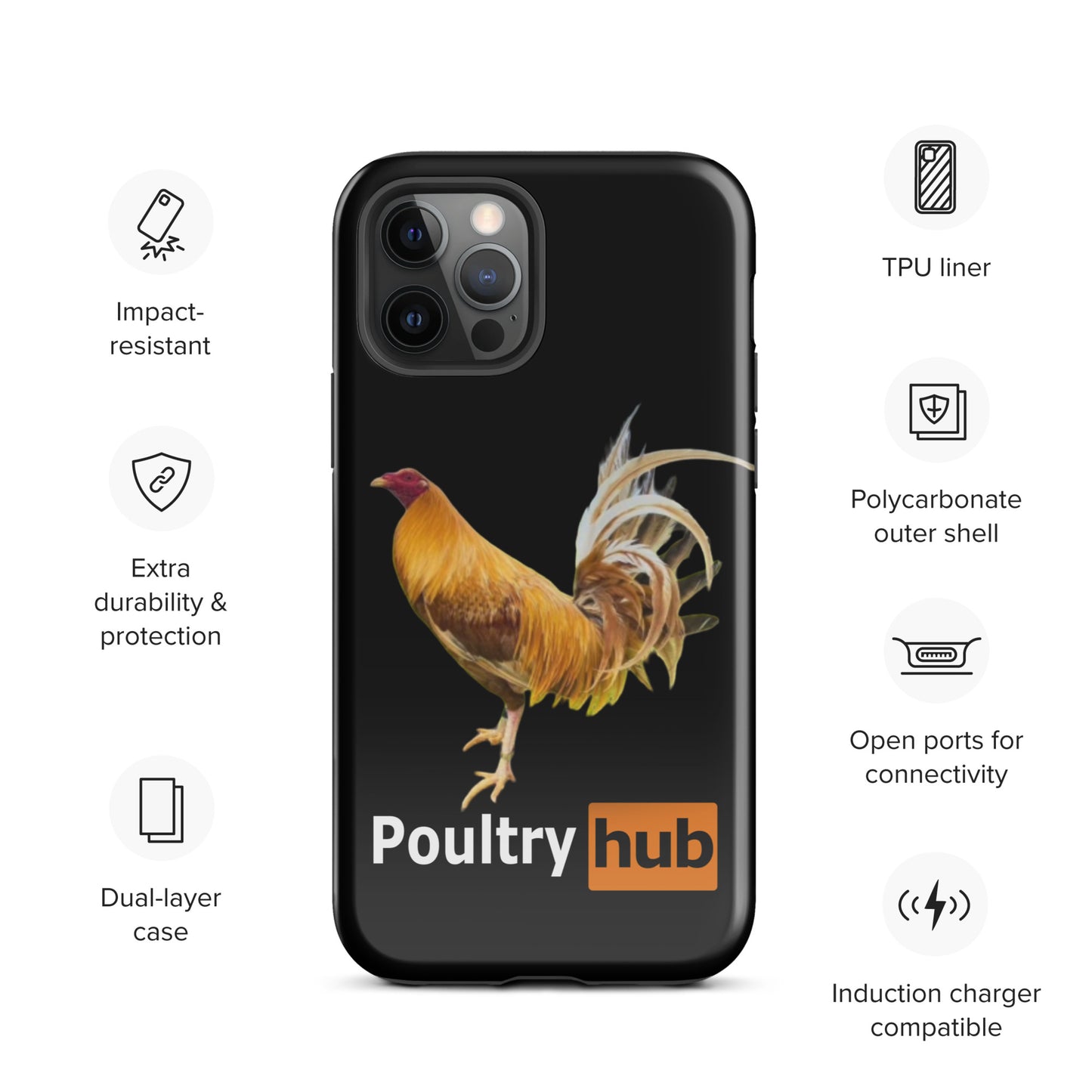 POULTRY HUB Golden Gamefowl Tough Case for iPhone®