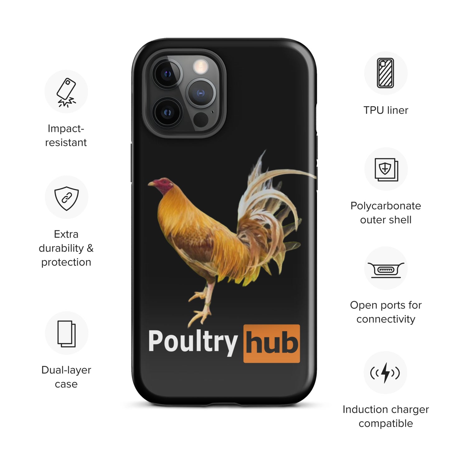 POULTRY HUB Golden Gamefowl Tough Case for iPhone®