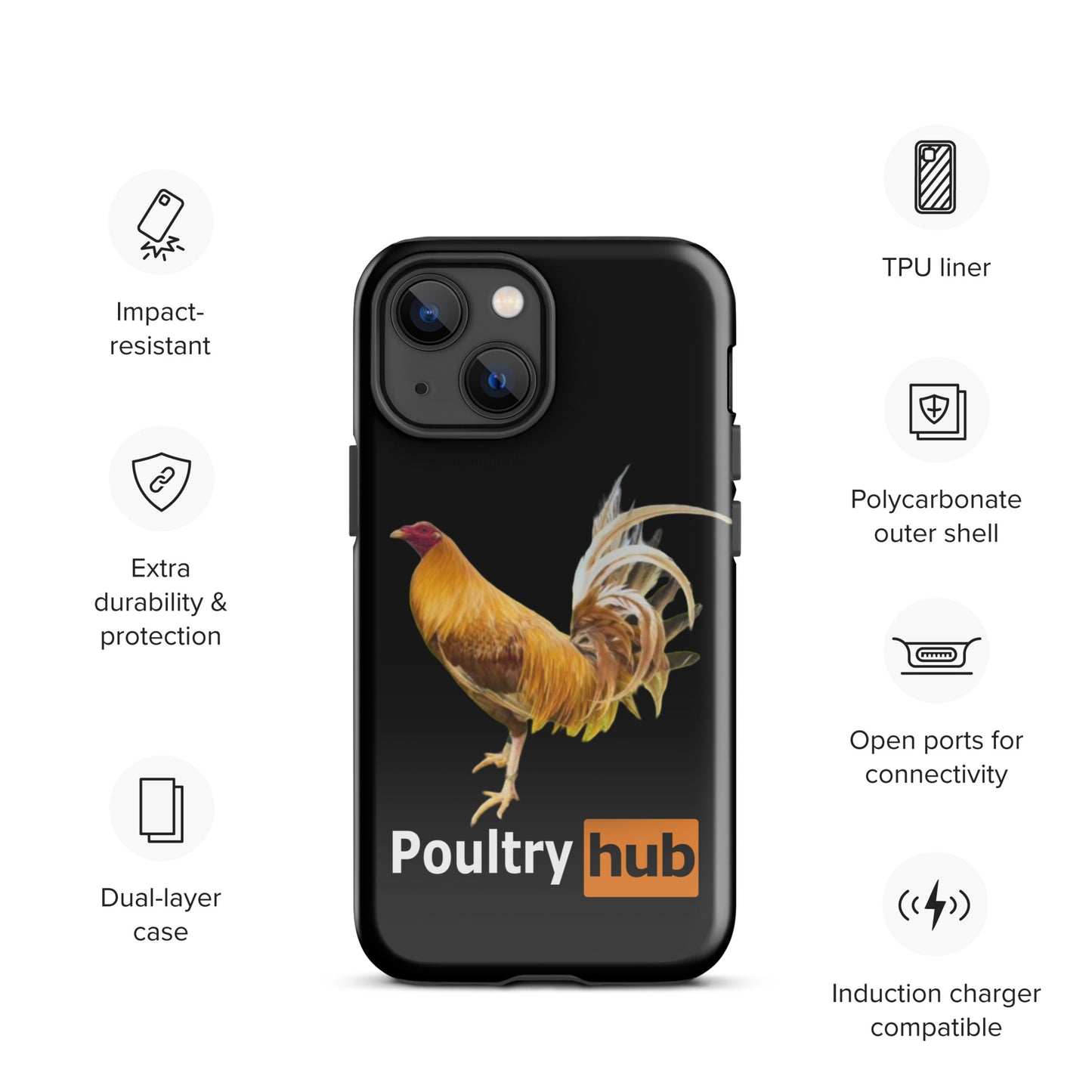 POULTRY HUB Golden Gamefowl Tough Case for iPhone®