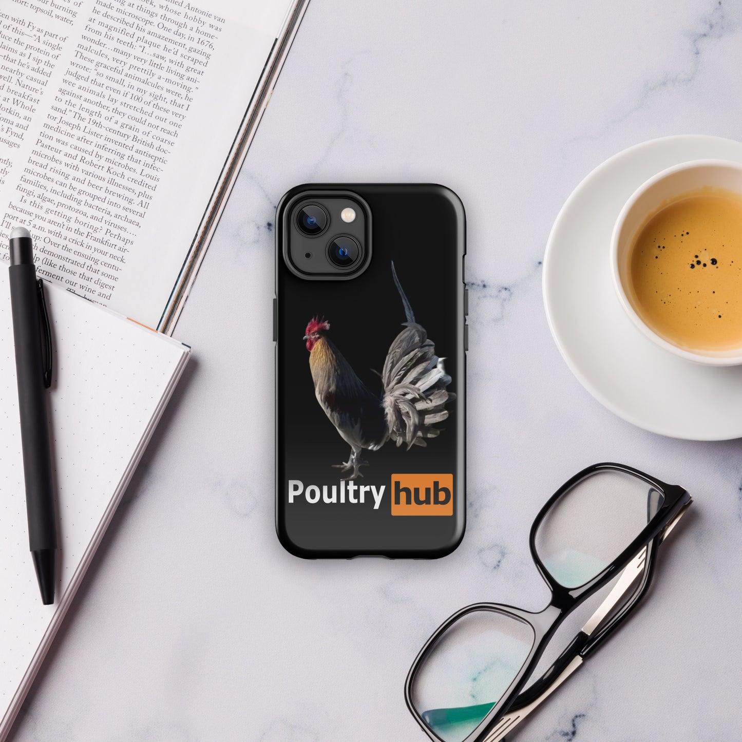 POULTRY HUB Blue Gamefowl Tough Case for iPhone®