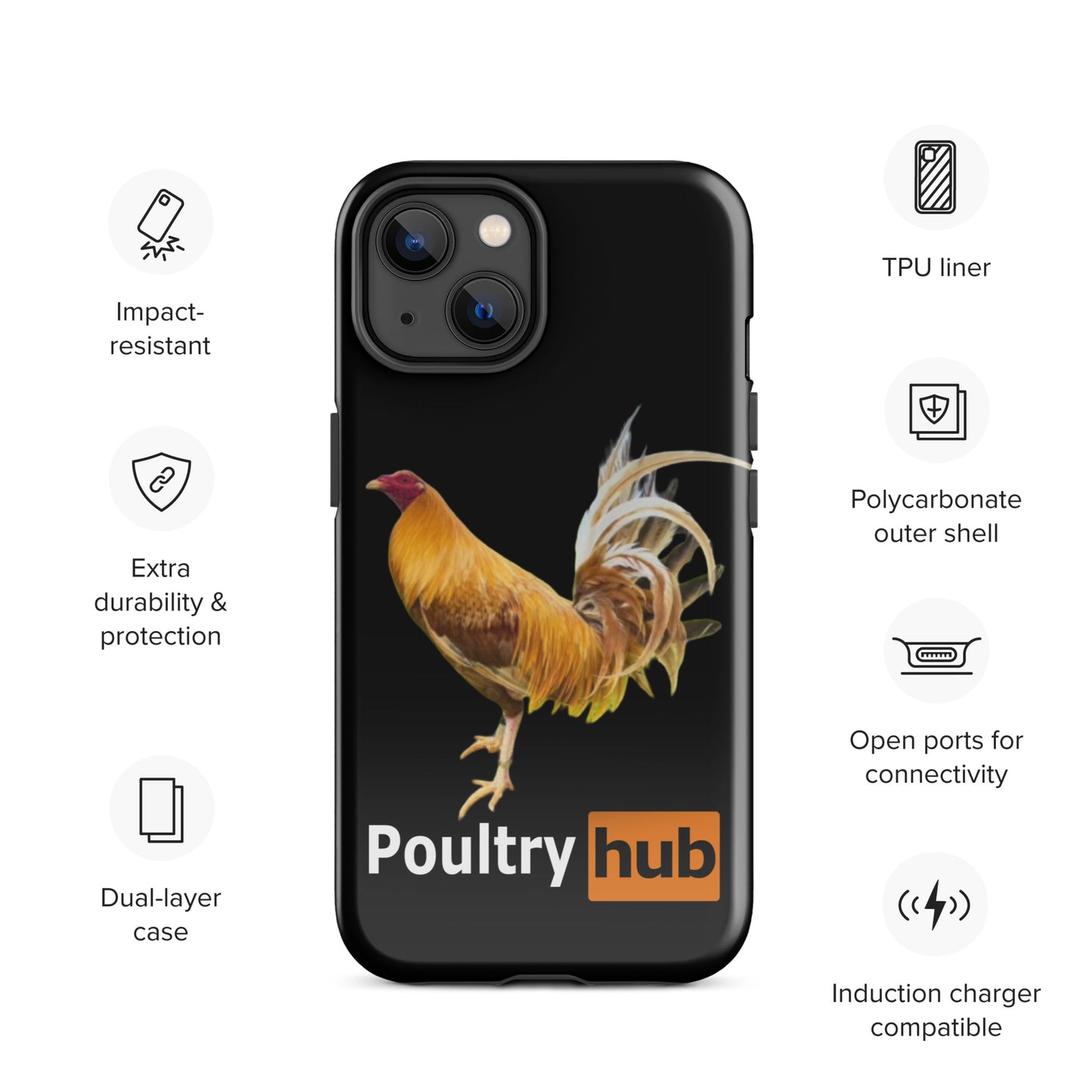 POULTRY HUB Golden Gamefowl Tough Case for iPhone®