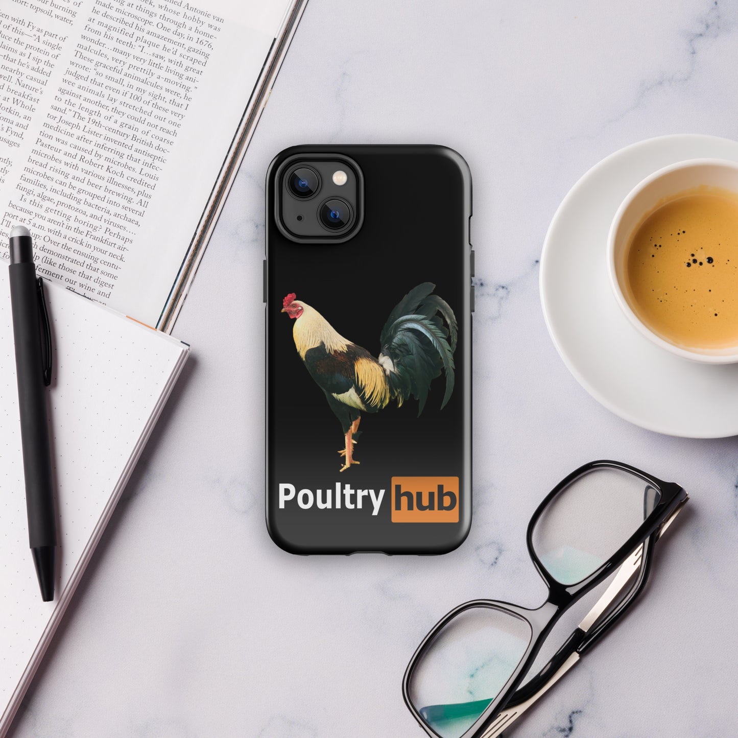 POULTRY HUB P Grey Gamefowl Tough Case for iPhone®