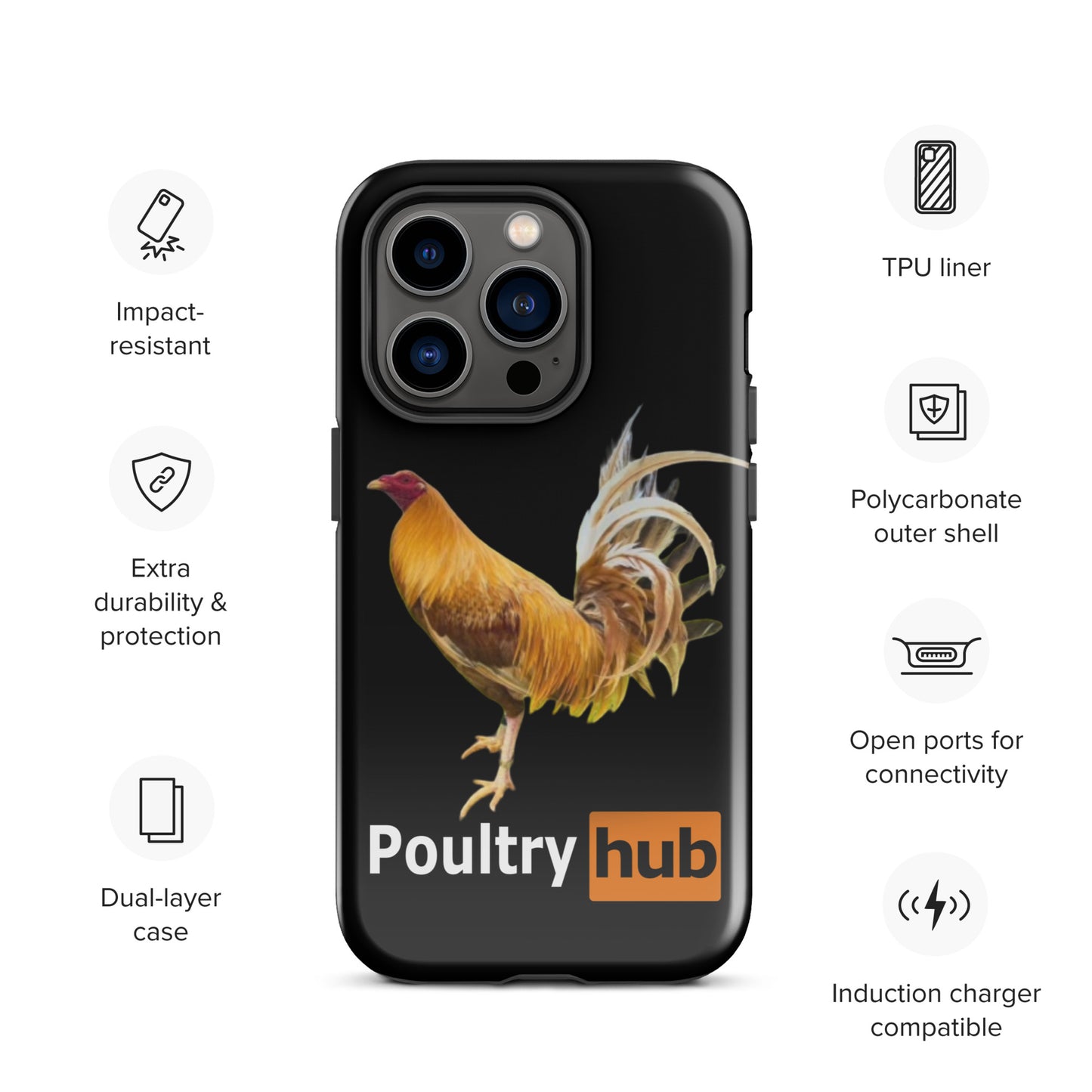 POULTRY HUB Golden Gamefowl Tough Case for iPhone®