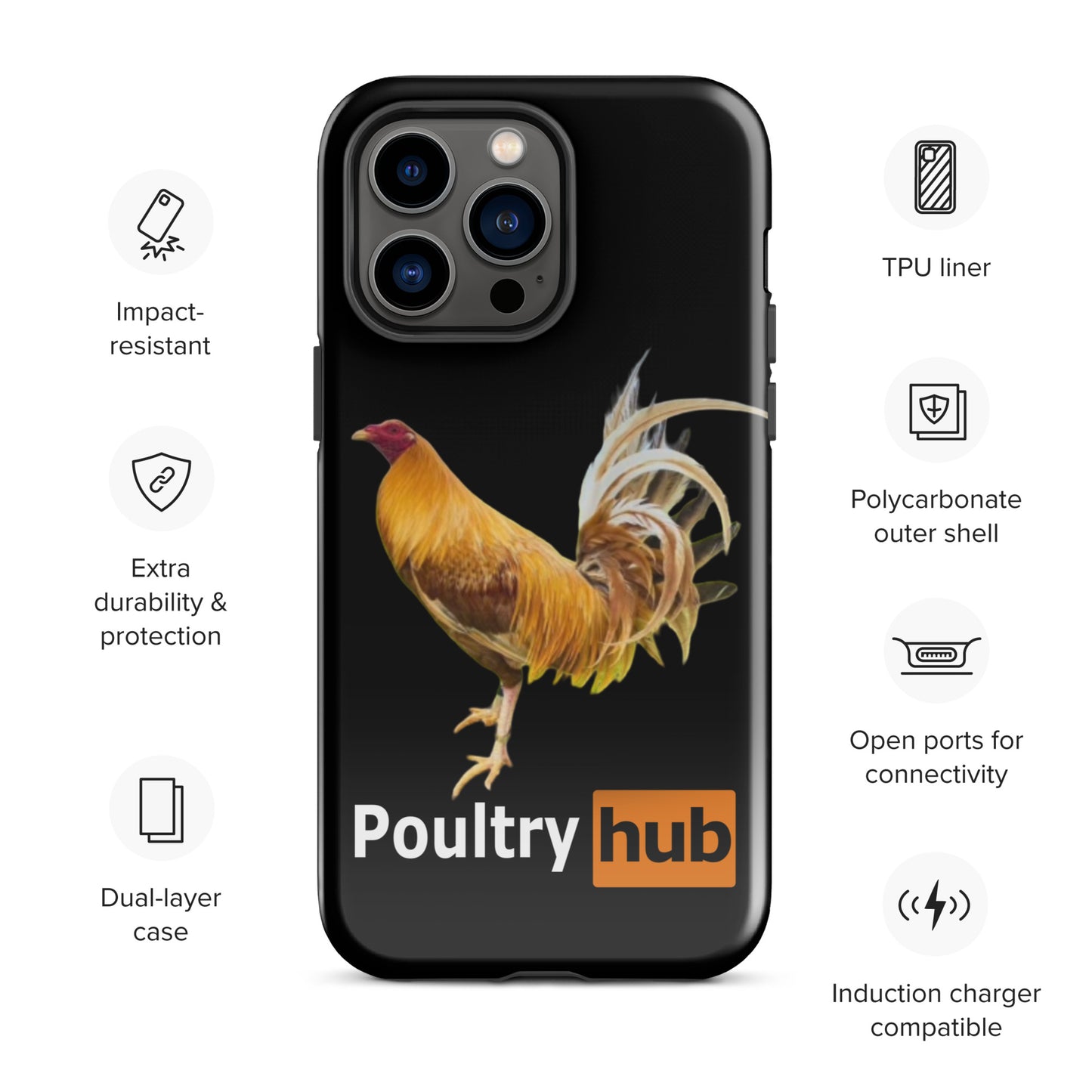 POULTRY HUB Golden Gamefowl Tough Case for iPhone®