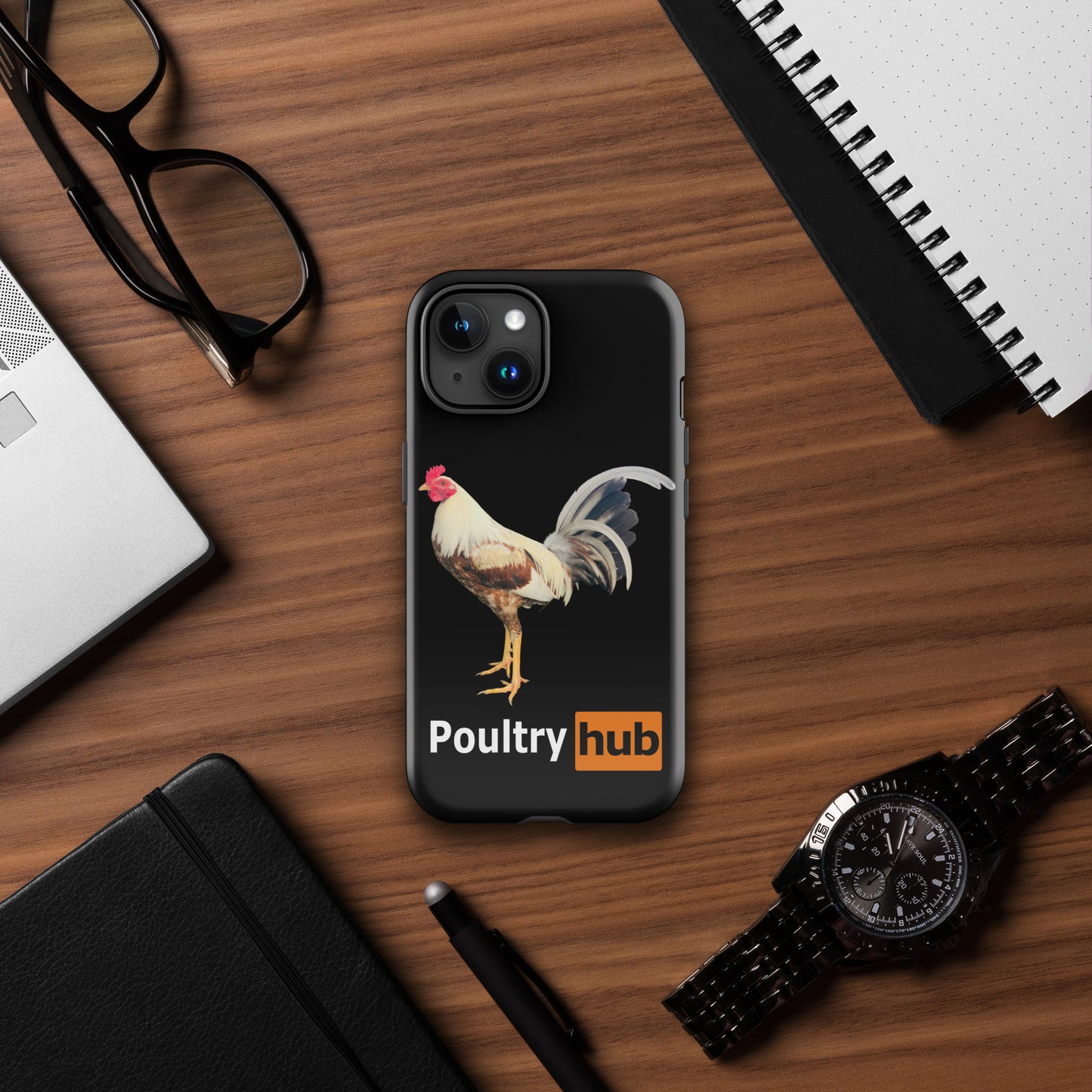 POULTRY HUB Golden Grey Gamefowl Tough Case for iPhone®