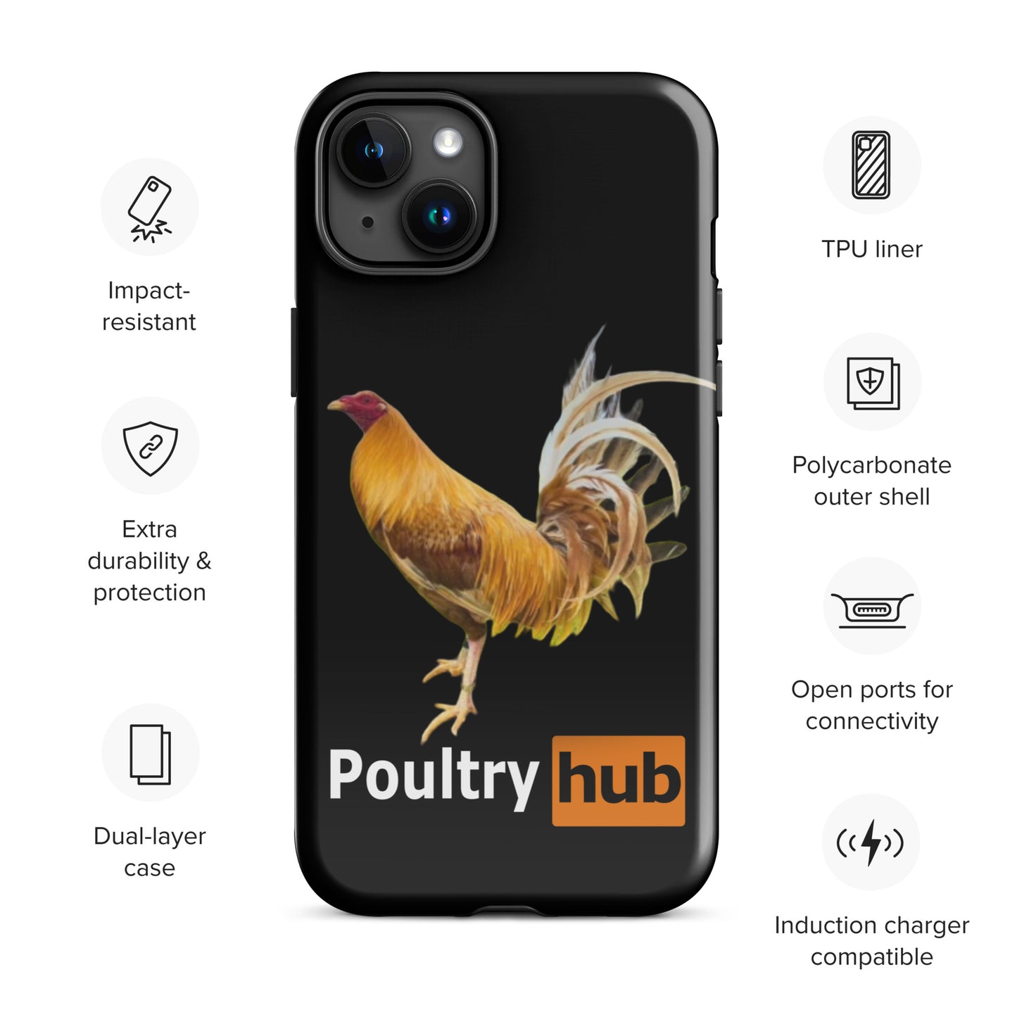 POULTRY HUB Golden Gamefowl Tough Case for iPhone®