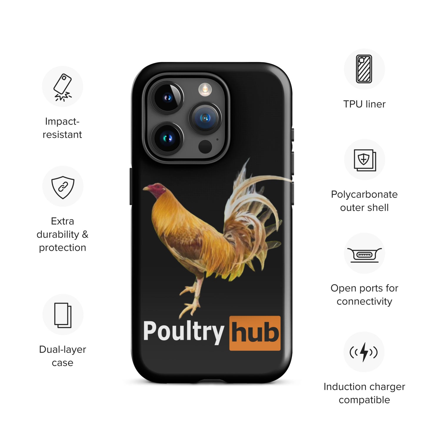 POULTRY HUB Golden Gamefowl Tough Case for iPhone®