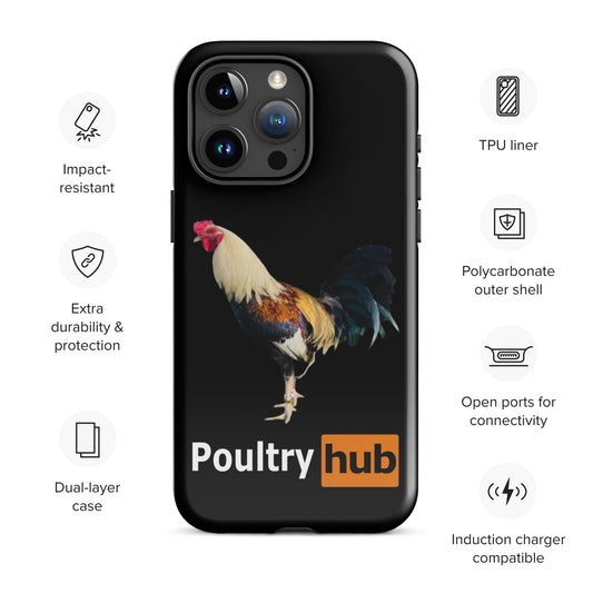 POULTRY HUB Pumpkin Grey Gamefowl Tough Case for iPhone®