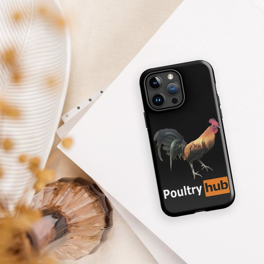 POULTRY HUB Black Gamefowl Tough Case for iPhone®