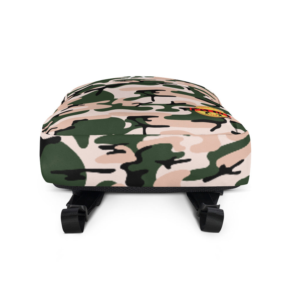 White Cock Carnation Camo Gamefowl Rooster Backpack