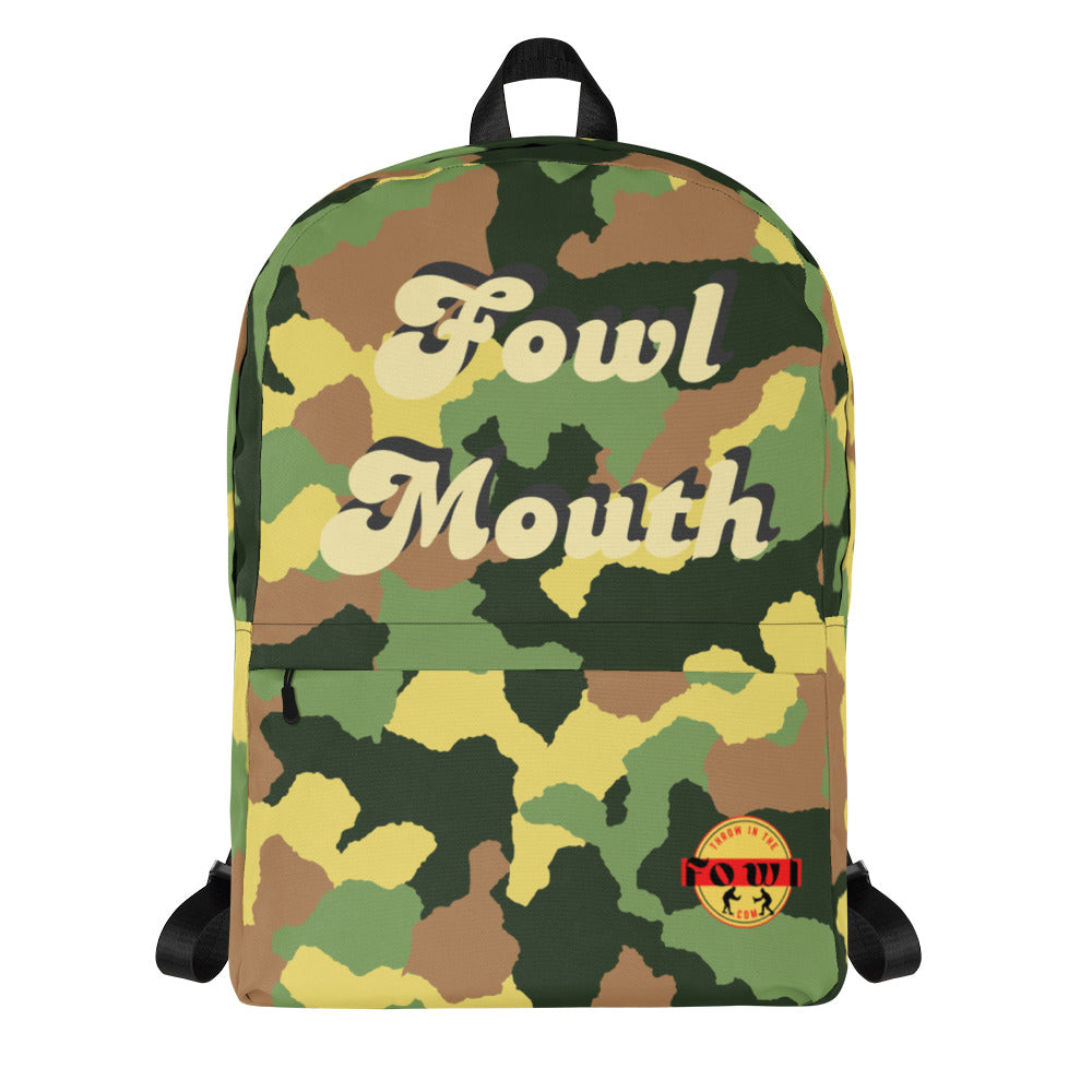 Fowl Mouth Collection Camo Gamefowl Rooster Backpack