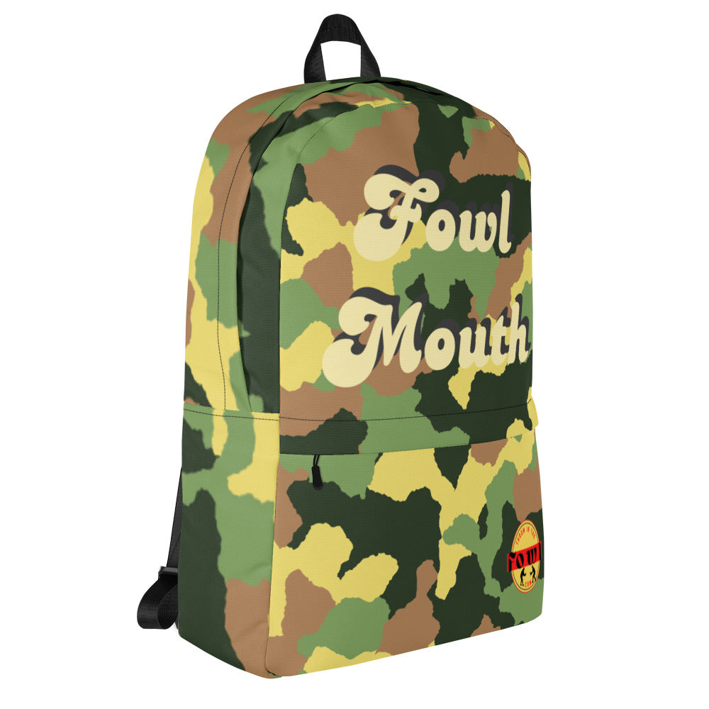 Fowl Mouth Collection Camo Gamefowl Rooster Backpack