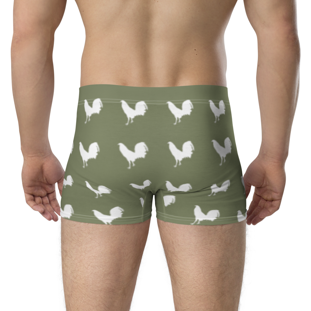 Boxer WHITE COCK Gamefowl Rooster FINCH Briefs