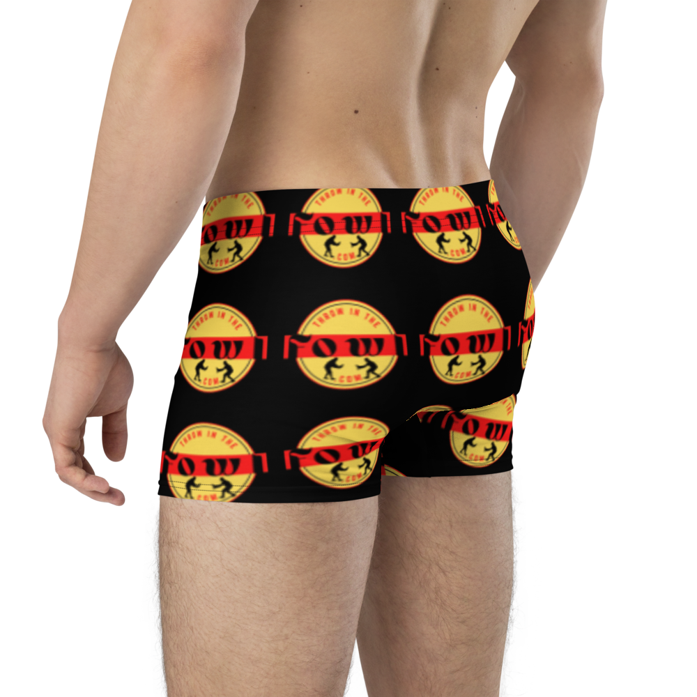 Boxer THROW IN THE FOWL Gamefowl Rooster Black Briefs