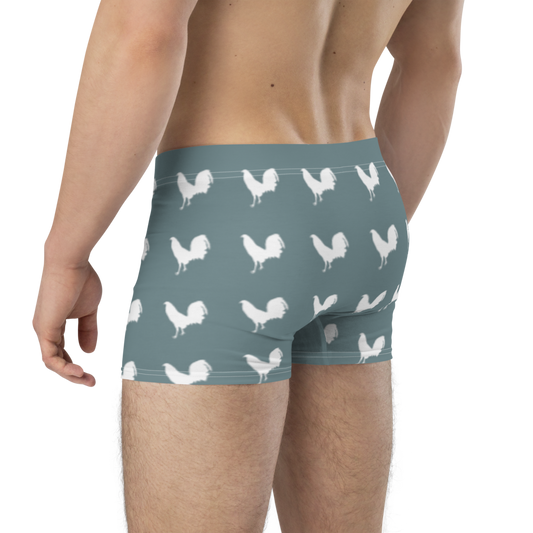 Boxer WHITE COCK Gamefowl Rooster GOTHIC Briefs