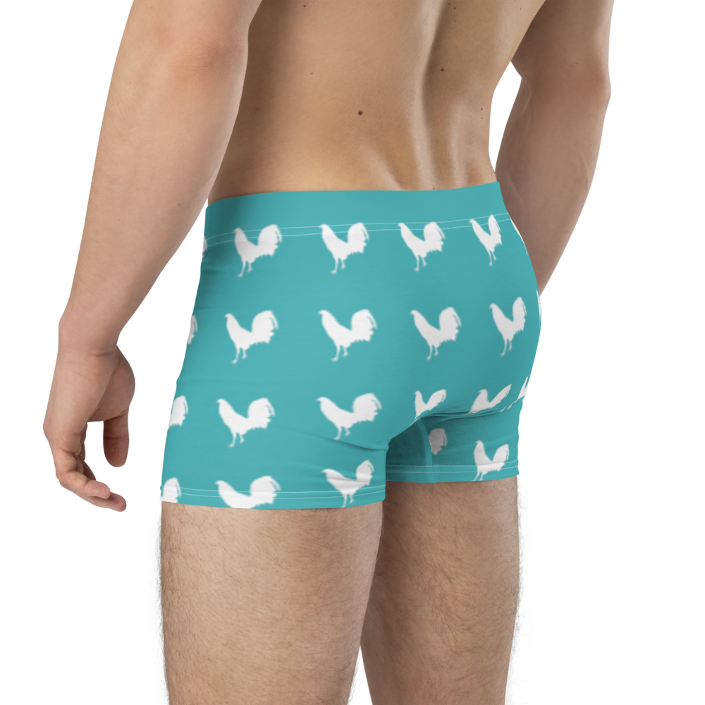 Boxer WHITE COCK Gamefowl Rooster VIKING Briefs