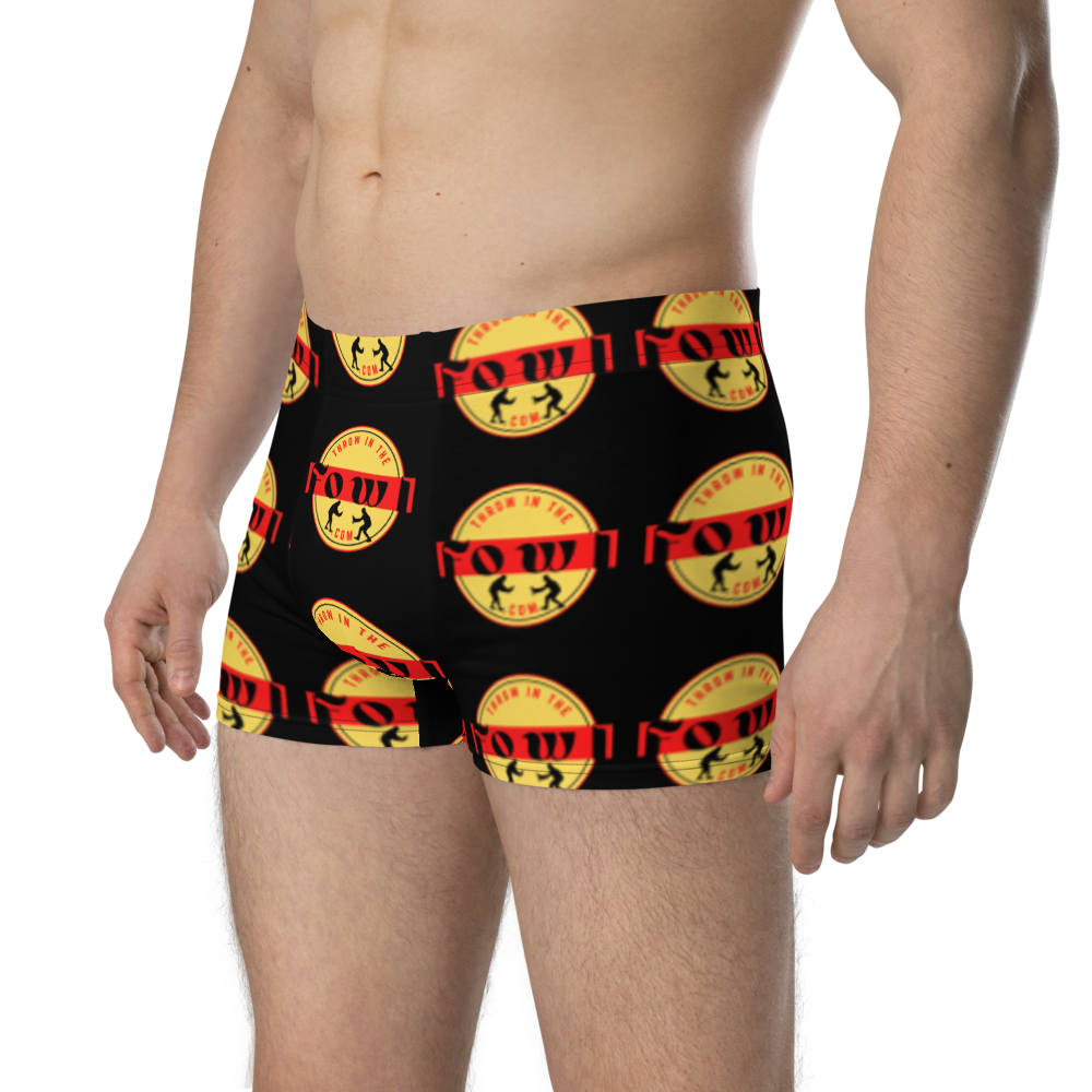 Boxer THROW IN THE FOWL Gamefowl Rooster Black Briefs