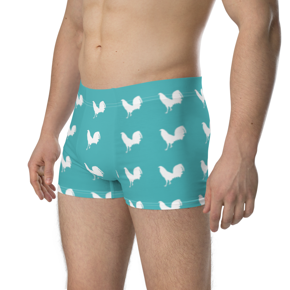Boxer WHITE COCK Gamefowl Rooster VIKING Briefs