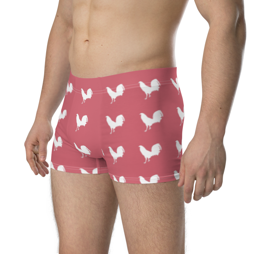 Boxer WHITE COCK Gamefowl Rooster CABARET Briefs