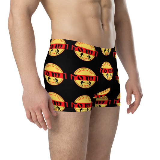 Boxer THROW IN THE FOWL Gamefowl Rooster Black Briefs