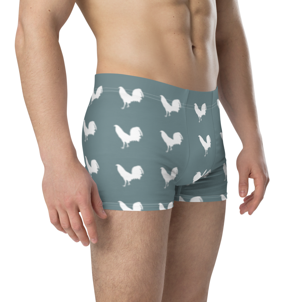 Boxer WHITE COCK Gamefowl Rooster GOTHIC Briefs