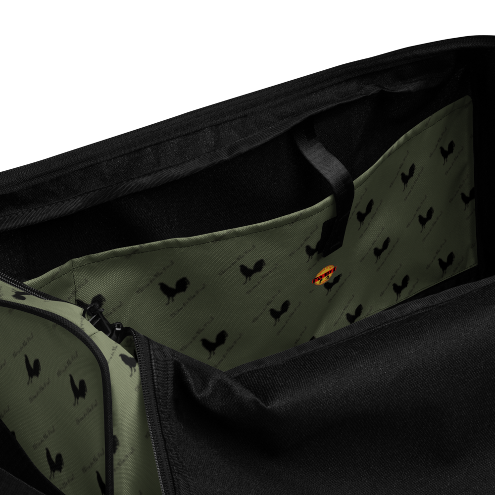 BLACK COCK TITF FINCH Gamefowl Rooster Duffle Bag