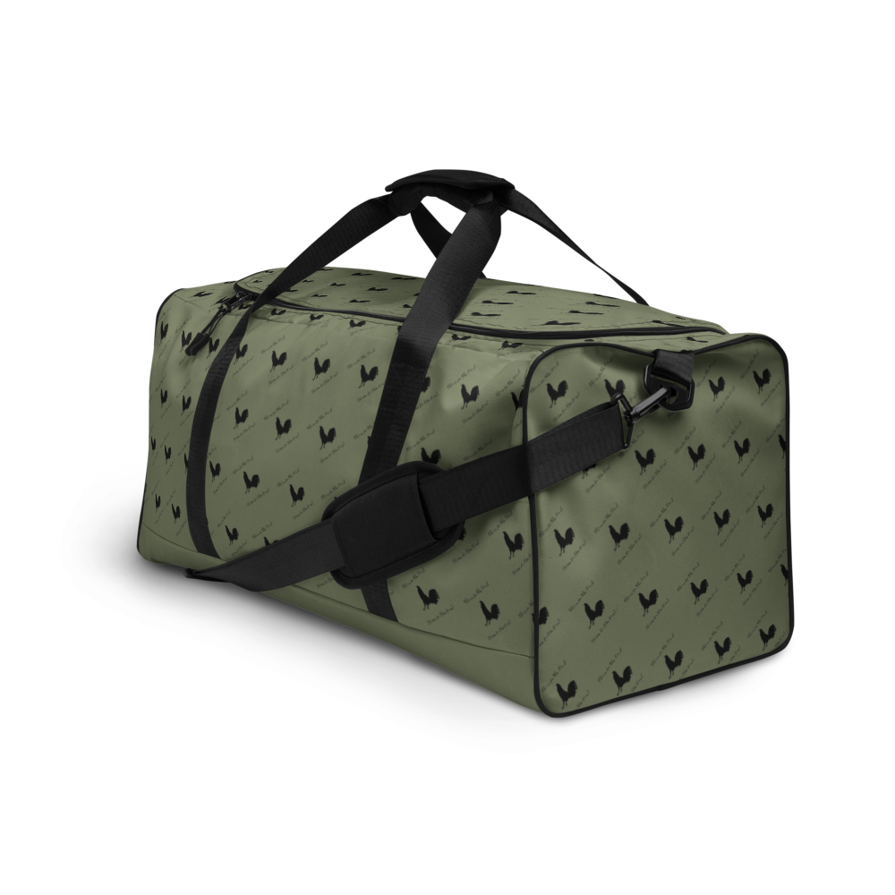 BLACK COCK TITF FINCH Gamefowl Rooster Duffle Bag