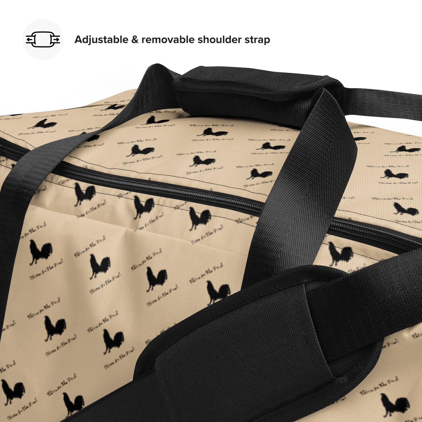 BLACK COCK TITF Champagne Gamefowl Rooster Duffle Bag