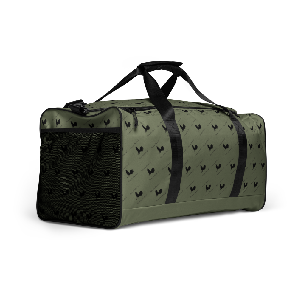 BLACK COCK TITF FINCH Gamefowl Rooster Duffle Bag