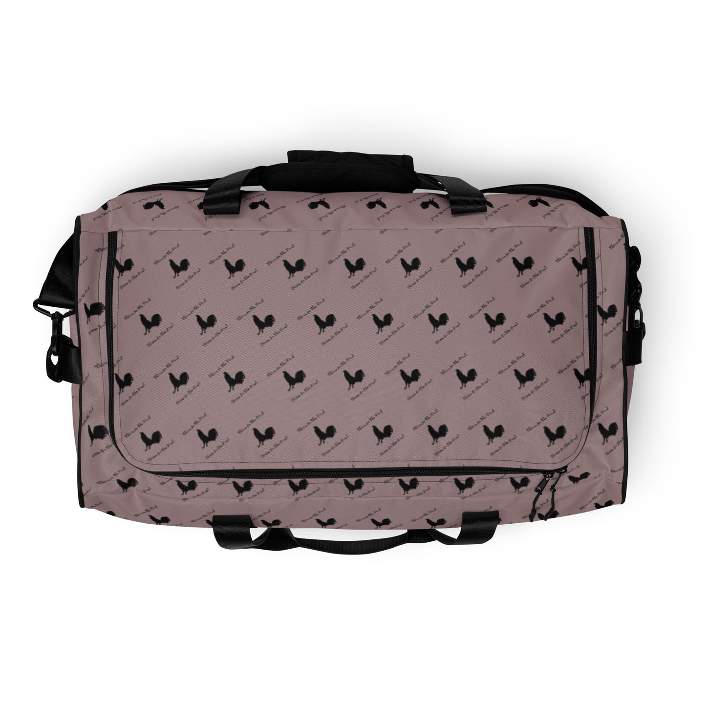 BLACK COCK TITF Careys Pink Gamefowl Rooster Duffle Bag
