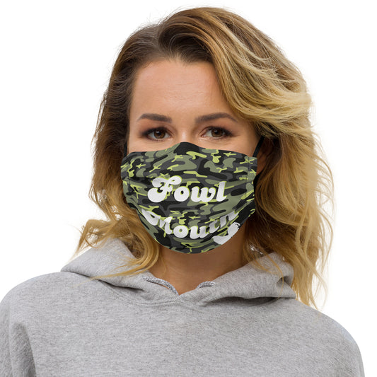 Fowl Mouth Collection Dark Camo Gamefowl Rooster Face Mask