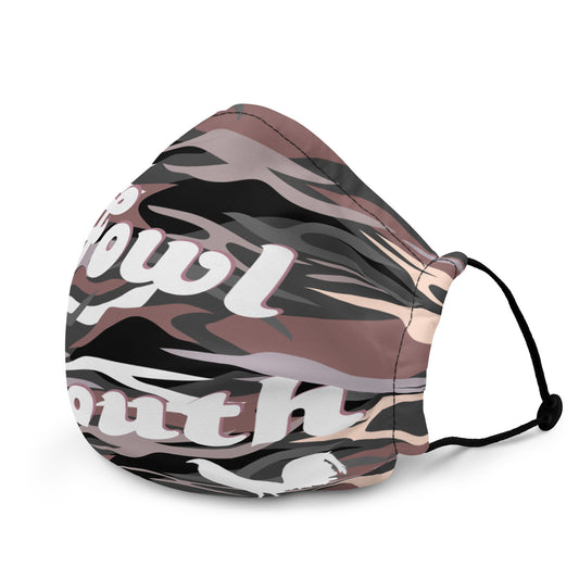 Fowl Mouth Collection Pink Grey Camo Gamefowl Rooster Face Mask