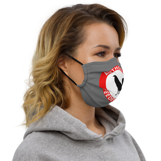 Grey AUTHORIZED FEEDERS ONLY Gamefowl Rooster Face Mask