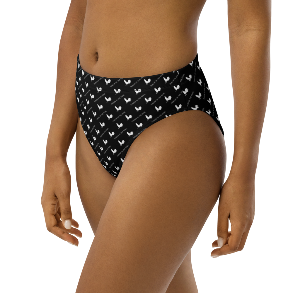 BLACK OUT Gamefowl Rooster High-Waisted Bikini Bottom