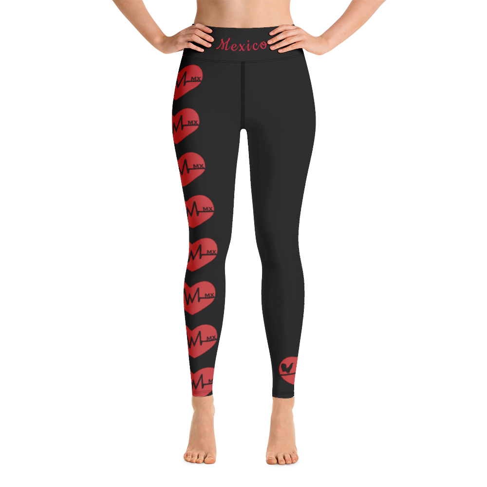 Yoga HEARTBEAT MEXICO Gamefowl Rooster Leggings