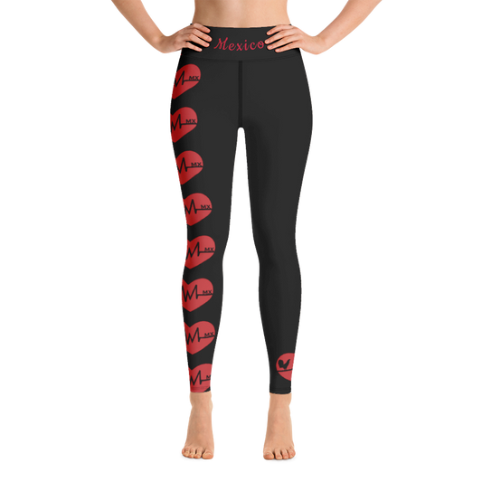Yoga HEARTBEAT MEXICO Gamefowl Rooster Leggings