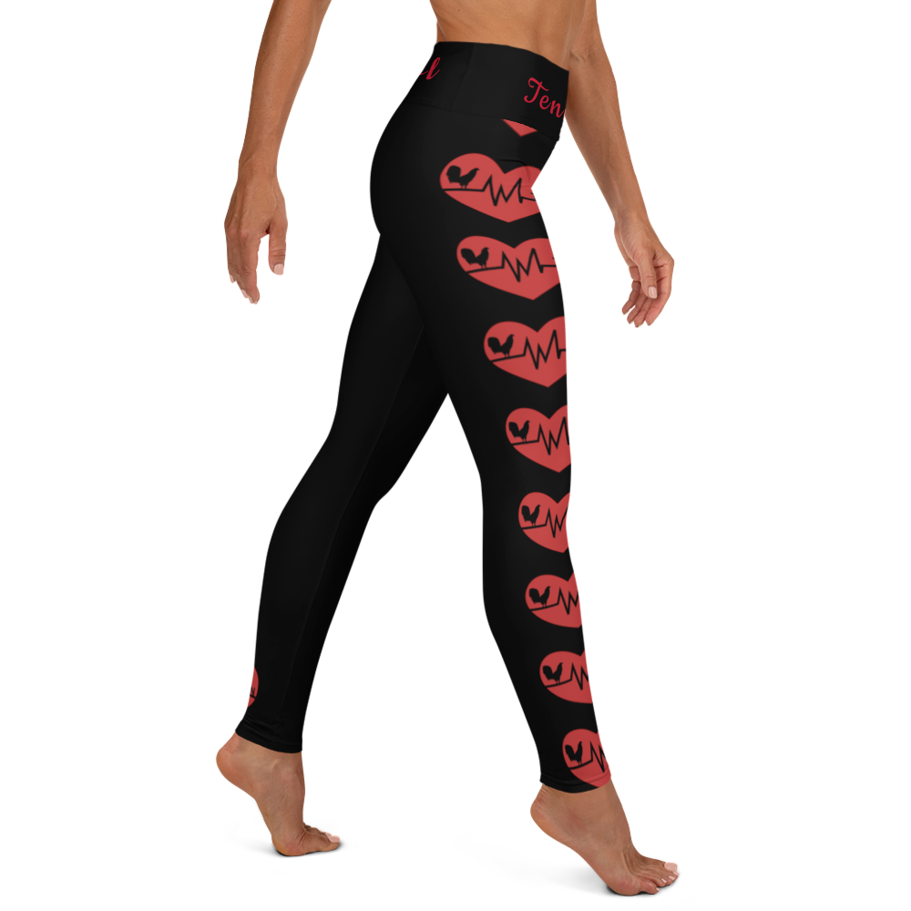 Yoga HEARTBEAT TENNESSEE Gamefowl Rooster Leggings