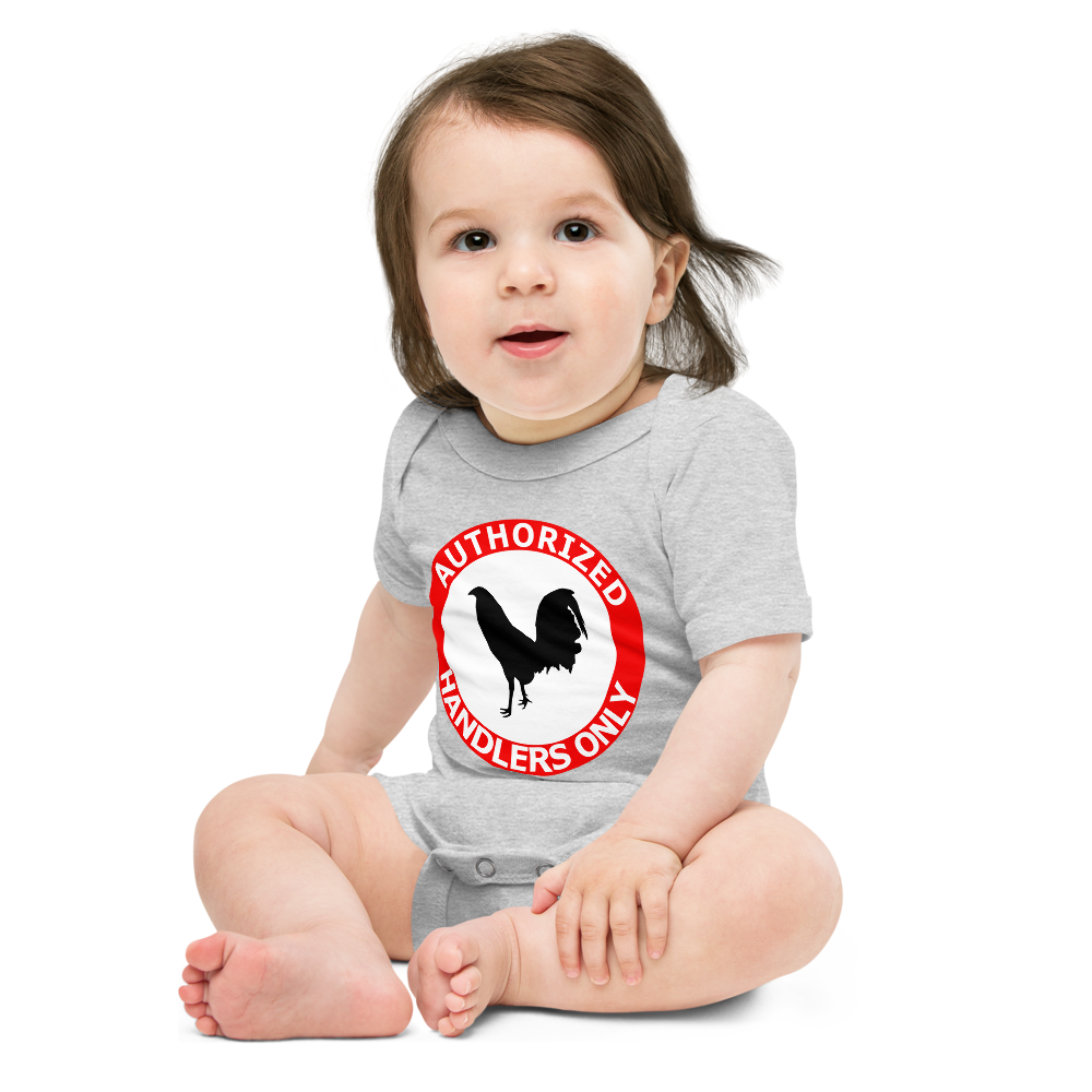 Baby AUTHORIZED HANDLERS ONLY Gamefowl Rooster One Piece