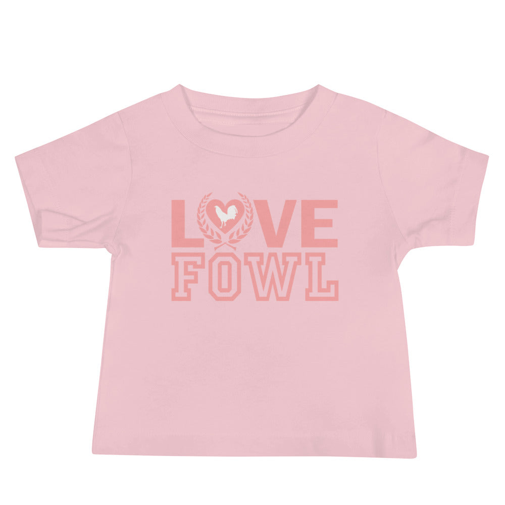 Baby PEACH CRESENT VS LOVE FOWL Gamefowl Rooster Short Sleeve Tee